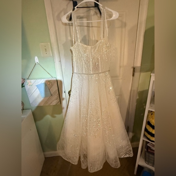 BRONC AND BANCO mademoiselle midi wedding dress NEW WITH TAGS - Picture 5 of 10